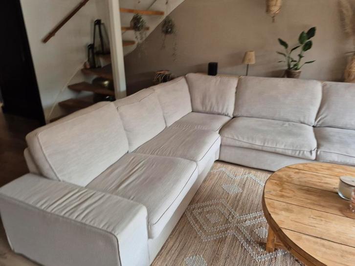 KIVIT IKEA bankhoezen lichtgrijs, Huis en Inrichting, Banken | Bankstellen, Gebruikt, Hoekbank, Vierpersoons of meer, Stof, Ophalen