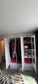 Zeer nette wit hoogglans kledingkast, Huis en Inrichting, Ophalen, 100 tot 150 cm, Zo goed als nieuw, 150 tot 200 cm