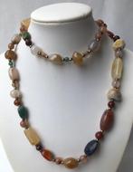 Edelstenen ketting diverse edelstenen, Overige kleuren, Ophalen of Verzenden, Zo goed als nieuw, Steen of Mineraal