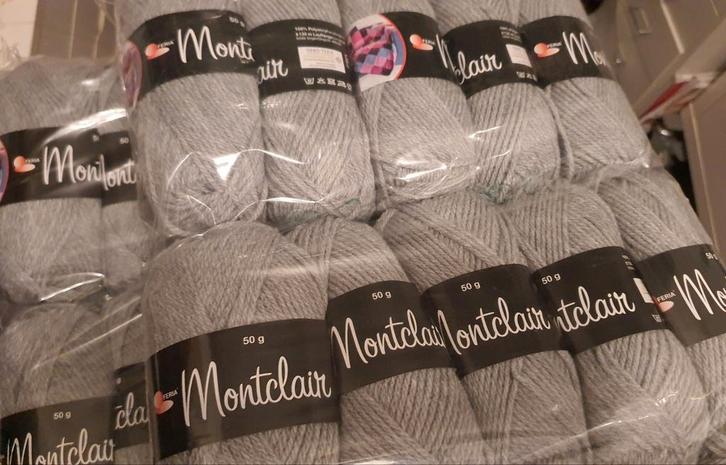 20x 50gr Montclair Acryl grijs breigaren haakgaren, Hobby en Vrije tijd, Breien en Haken, Nieuw, Breien of Haken, Wol of Garen