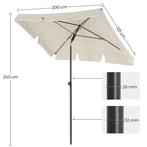 Songmics parasol model GPU025M01 in beige uitvoering., Nieuw, Ophalen of Verzenden, Verstelbaar, 1 tot 2 meter