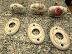 Vintage Kastknoppen met Bloemen - Set van 3, Ophalen of Verzenden