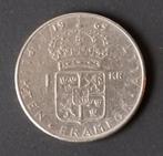 Munt Zweden 1 kroon 1969, Postzegels en Munten, Munten | Europa | Niet-Euromunten, Losse munt, Overige landen, Verzenden