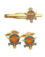 SET Dasspeld en Manchetknopen KLu, Verzamelen, Militaria | Algemeen, Verzenden, Luchtmacht, Nederland, Embleem of Badge