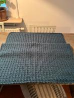 NIEUW! WOL BABYDEKEN DEKEN WIKKELDOEK MERINO TEAL, Ophalen of Verzenden, Nieuw, 100 cm of meer, Deken