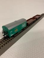 Märklin TWELE goederenwagon + 2 lage bakwagens, Hobby en Vrije tijd, Modeltreinen | H0, Wisselstroom, Gebruikt, Wagon, Ophalen of Verzenden