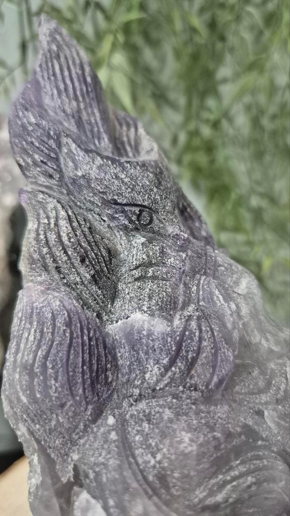 ~Uniek~ Nine Tailed Fox Amethyst, Verzamelen, Beelden en Beeldjes, Dier, Ophalen of Verzenden