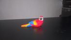 Papegaai rood uit kunststeen, ca 8 cm, Vogel, Gebruikt, Beeldje of Figuurtje, Verzenden