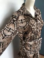 In vogue paris overslag jurk bruin beige xl, Beige, Maat 46/48 (XL) of groter, Ophalen of Verzenden, Zo goed als nieuw