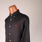 Ralph Lauren Overhemd | Zwart | Linnen | Heren XL, Kleding | Heren, Overhemden, Zwart, Ralph Lauren, Ophalen of Verzenden, Zo goed als nieuw