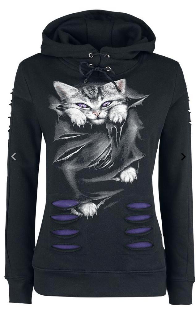 Spiral S trui met kat!, Kleding | Dames, Truien en Vesten, Gedragen, Maat 36 (S), Zwart, Ophalen of Verzenden