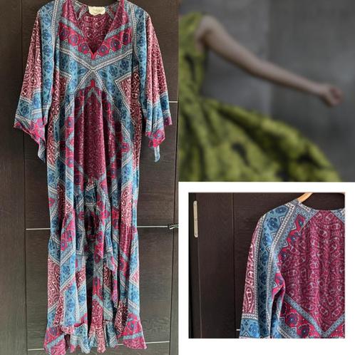 Ba&sh Jurk roze blauw 44/46, Kleding | Dames, Jurken, Nieuw, Maat 42/44 (L), Roze, Onder de knie, Verzenden
