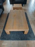 Salontafel en bijzettafel blank eiken. Kwaliteit!, Huis en Inrichting, Tafels | Salontafels, Ophalen, Eikenhout, 50 tot 100 cm