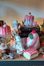 Tompouce muis wol wolvilt wilt decoratie, Ophalen of Verzenden