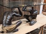 Bronzen beelden tafel. Blad 100x55.  50 hoog. €470., Antiek en Kunst, Ophalen