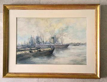 Schepen, Rotterdamse haven - J.H. van Mastenbroek 1875-1945 beschikbaar voor biedingen