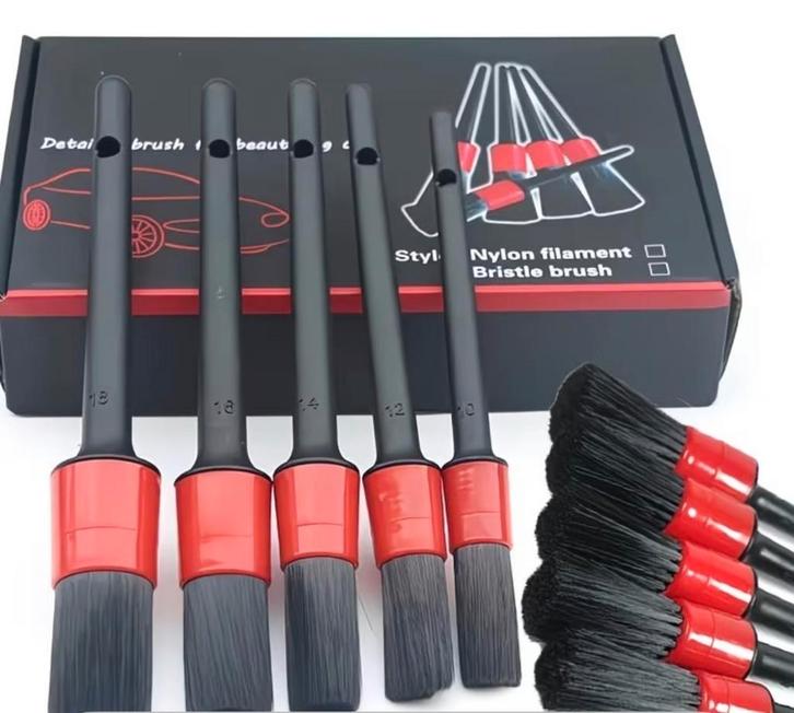 Auto Detail Borstel Set - 5 Delig, Auto diversen, Onderhoudsmiddelen, Ophalen of Verzenden