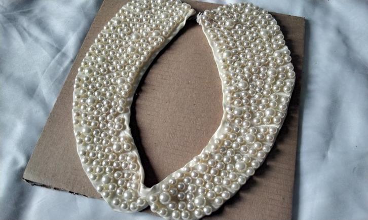 Parels Kraag Parels Handgemaakt Peter Pan-Kraagketting, Sieraden, Tassen en Uiterlijk, Kettingen, Gebruikt, Overige materialen