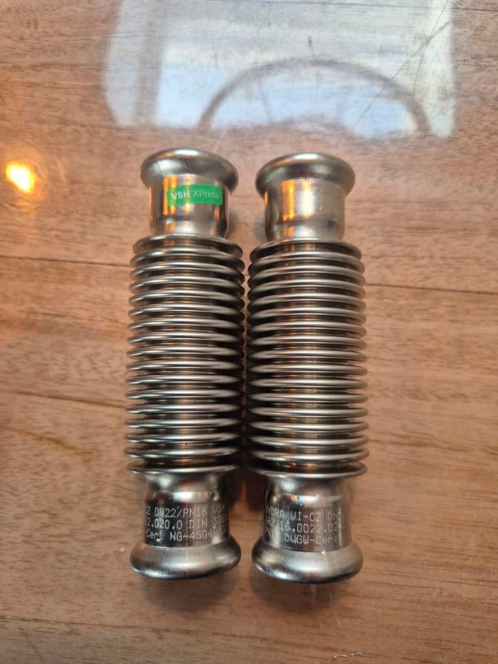 VSH XPress Axiale Compensator 22mm RVS, Doe-het-zelf en Verbouw, Buizen en Afvoer, Nieuw, Overige typen, Rvs, Minder dan 2 meter
