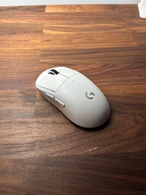 Logitech G Pro X Superlight Wit, Computers en Software, Muizen, Zo goed als nieuw, Muis, Rechtshandig, Draadloos, Ergonomisch