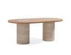 Asya Oak Eettafel, Ophalen, 100 tot 150 cm, 200 cm of meer, Zo goed als nieuw