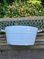 Witte emaille teil 58 cm x 41 x 27  mooi als plantenbak, Tuin en Terras, Gebruikt, Minder dan 30 cm, Minder dan 60 cm, Ophalen of Verzenden
