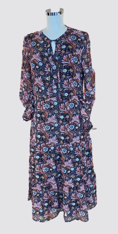 Smashed Lemon – Jurk – blauw/beige/oranje/rose – Maat XS, Kleding | Dames, Jurken, Zo goed als nieuw, Maat 34 (XS) of kleiner