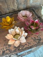 Lotus waxinelichthouders 4 stuks, Huis en Inrichting, Woonaccessoires | Kandelaars en Kaarsen, Ophalen of Verzenden, Zo goed als nieuw