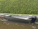 Aluminium platbodem + 15pk Mercury 4takt, visboot, jon, Ophalen, 10 tot 30 pk, Aluminium, 3 tot 6 meter