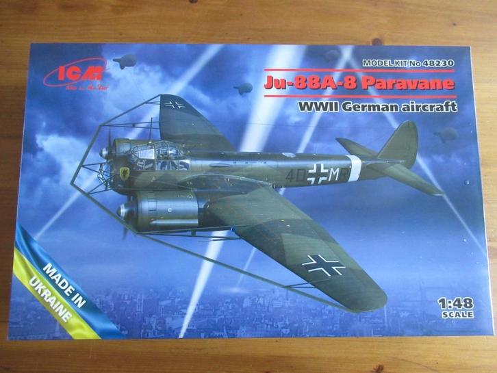 Junkers Ju-88A Paravane (ICM 1/48), Hobby en Vrije tijd, Modelbouw | Vliegtuigen en Helikopters, Nieuw, Vliegtuig, Groter dan 1:72