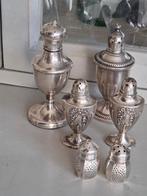 Zilver- Verschillende zilveren peper en zoutvaatjes-, Antiek en Kunst, Antiek | Goud en Zilver, Ophalen of Verzenden, Zilver