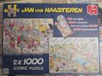 884, legpuzzel Jan van Haasteren ZEEBANKET + Jumbo 2x1000 st, Ophalen of Verzenden, 500 t/m 1500 stukjes, Zo goed als nieuw, Legpuzzel