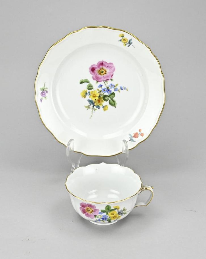 Antiek Meissen zeldzaam thee set met dienblad, Antiek en Kunst, Antiek | Servies compleet, Ophalen of Verzenden