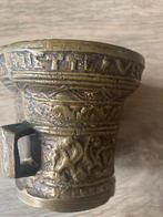 Antieke Bronzen Vijzel niette verwint allinck anno 1500, Antiek en Kunst, Antiek | Koper en Brons, Ophalen of Verzenden, Brons