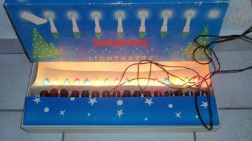 Oude kerstslinger kerstverlichting 16 gekleurde knijplampjes beschikbaar voor biedingen
