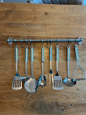 Keukengerei Set RVS Chroom beschikbaar voor biedingen