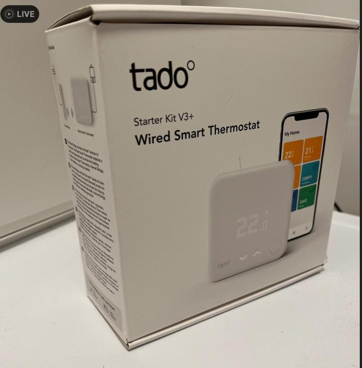 tado Starter Kit V3+ wired smart thermostat, Doe-het-zelf en Verbouw, Thermostaten, Zo goed als nieuw, Slimme thermostaat, Ophalen of Verzenden