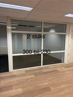 Wandafscheiding / Glazen Scheidingswand - 2 stuks, Gebruikt, Overige typen, Ophalen of Verzenden, Metaal