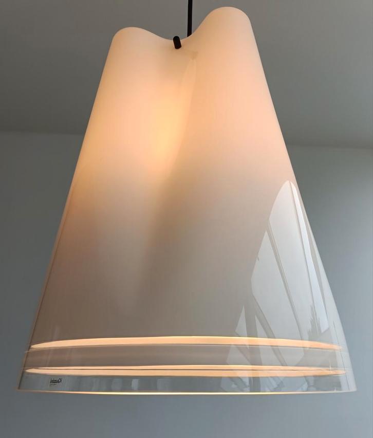 Iguzzini hanglamp model 3100, 4x, Huis en Inrichting, Lampen | Hanglampen, Zo goed als nieuw, Minder dan 50 cm, Glas, Kunststof