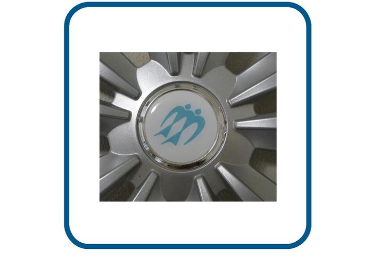 Knaus doming naafstickers caravan en camper 3D, Epoxy, Verzamelen, Stickers, Nieuw, Overige typen, Verzenden