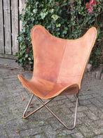 Vintage | design klassieker - Vlinderstoel buffelleer, Ophalen, Minder dan 50 cm, 75 tot 100 cm, Zo goed als nieuw