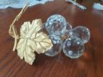 kristal druiventros met goudkleurig blad, Antiek en Kunst, Antiek | Glas en Kristal, Ophalen of Verzenden