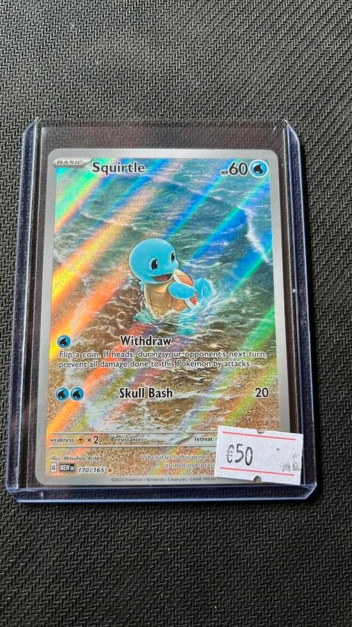 Squirtle - Pokemon, Hobby en Vrije tijd, Verzamelkaartspellen | Pokémon, Zo goed als nieuw, Losse kaart, Ophalen of Verzenden