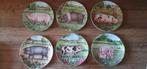 Heel mooie set van 6 Royal Doulton bordjes met varkens, Ophalen of Verzenden