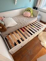 IKEA Bedbank met 3 lades, Huis en Inrichting, Slaapkamer | Bedden, Ophalen, Eenpersoons, Wit, Mat wit gelakt