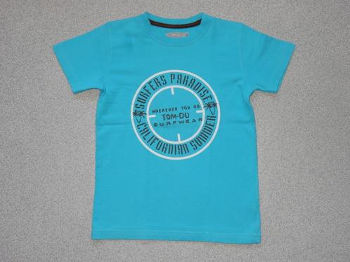 Tom Du t-shirt tshirt turquoise blauw, Tomdu maat 128-134, Kinderen en Baby's, Kinderkleding | Maat 128, Zo goed als nieuw, Jongen