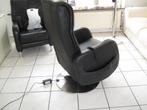 Elecktrische fauteuil / TV stoel / dik rundleer / 2 jaar oud, Ophalen, Gebruikt, Leer