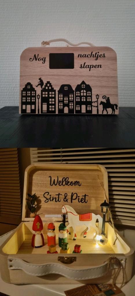 Sinterklaas koffertje met pegdolls; aftellen sinterklaas, Diversen, Sinterklaas, Nieuw, Ophalen of Verzenden