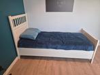 T.e.a.b. mooi wit eenpersoonsbed inclusief lattenbodem, Huis en Inrichting, Slaapkamer | Bedden, Ophalen, 90 cm, Eenpersoons, Wit