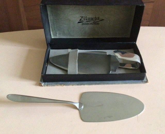 Gero Zilmeta, 2 taartscheppen, vintage, verschillend, Antiek en Kunst, Antiek | Bestek, Ophalen of Verzenden